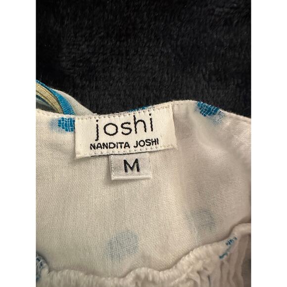 NANDITA JOSHI (HEMANT & NANDITA) BOHO EMBROIDERED SLEEVELESS FLOWY BLOUSE M - Picture 4 of 6